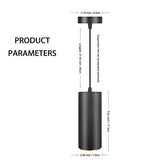 XODZASG LED dimmable Suspension, Lampe suspension contemporaine, Downlight/Corps en aluminium en métal / 10w Lumière blanche chaude 3000K (Noir-3000K)