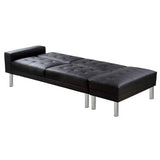 interougehome Canapé-lit Cuir Artificiel Noir