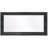 Tidyard Miroir Mural Magnifique pour Salle de Bain/Dressing Style Baroque Noir 100 X 50 cm