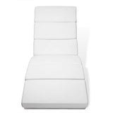 Casaria Méridienne « London » Chaise de Relaxation Chaise Longue d’intérieur Ergonomique Fauteuil rembourré Pieds chromés Blanc