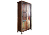 MASSIVMOEBEL24.DE Armoire - Bois Massif recyclé laqué (Multicolore) - Inspiration Ethnique - Fable #12
