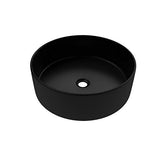 Vasque à poser ronde en céramique - diamètre 36cm - hauteur 11.5cm - ROUNDY DARK
