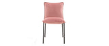 Miliboo Chaises Design Velours Rose (Lot de 2) Solace