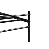 H.J WeDoo Cadre de lit Double Plateforme en métal | Sommier | Support à Lattes en métal | Rangement sous Le lit | 140 x 190 cm | Noir