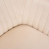 WOLTU Lot de 4 Chaises de Salle à Manger Chaise de Loisirs en Velours et Bois Massif,Chaises de réception Crème Blanc BH95cm-4