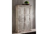 Armoire - Bois Massif de manguier ciré (Blanc Antique) - Style Campagne Chic - Castle Antik #221