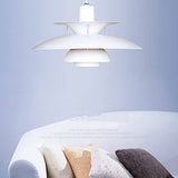 LUEPEICAI Nordic E27 Lampe suspension moderne avec parapluie coloré pour salle à manger Blanc Ø 40 cm