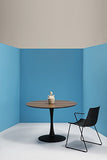 ambiato Oda Table de salle à manger Blanc noyer 110 cm
