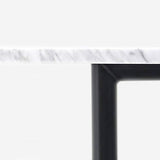 Table à manger ronde en marbre – Blanc – 120 cm