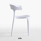 Bureau en Plastique Chaise Klaxon avec Dossier Dining Chair Hôtel Négociation Chaise D'extérieur Chaise De Loisirs, Stable Et Durable 4 Pack,Rouge