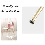 Chaise de Salle à Manger en Velours, Tabouret de Coiffeuse Nordique avec Assise et Dossier rembourrés, chaises de Loisirs avec Pieds en métal doré, chaises de Bureau, Rose