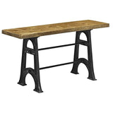 A.S Industries Parquet rustique en fonte à double base pour canapé, console de 150 cm, design moderne, industriel, cuisine, bureau, décoration rustique pour la maison