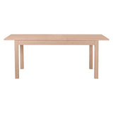 Keo Nano Table avec 2 Allonges Inclus, Bois, Naturel, 160 x 90 x 77 cm
