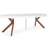 Paris Prix - Table Ronde Extensible zefane 160-260cm Blanc