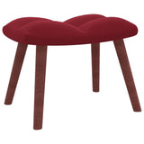 Toshilian Fauteuil avec Repose Pied, Fauteuils Chaise de Salon Fauteuil Relax Relax avec Tabouret Chaise de Relaxation avec Repose-Pied Rouge Bordeaux Velours