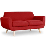 Canapé scandinave 2 Places Danube Tissu Rouge
