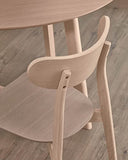 Kave Home - Chaise Safina en placage de chêne et Bois d'hévéa Massif