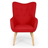Paris Prix - Fauteuil Scandinave Aimee 67cm Rouge