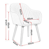 WOLTU Lot de 4 Chaises de Salle à Manger Chaise de Loisirs en Velours et Bois Massif,Chaises de réception Crème Blanc BH95cm-4