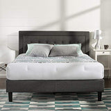 Cadre de lit plateforme capitonné 35 cm Dachelle ZINUS | Sommier | Support à lattes en bois | Facile à monter | 160 x 200 cm | Gris foncé