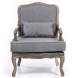 Paris Prix - Fauteuil Vintage Louis XV Esteban 96cm Gris