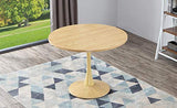 Menzzo Necy Table Ronde, Bois, Chêne Clair, Taille Unique