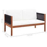 Festnight Mobilier de Jardin Palette | Salon de Jardin | Canapé de Jardin à 2 Places Bois d'acacia Massif
