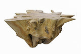 Table Basse 100 cm en Racine de Teck -Meuble Style Exotique,Cosy Naturel, Chalet Chic -Teak 04