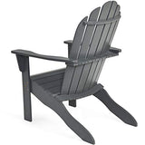 Costway Chaise de Jardin Extérieur Adirondack en Bois Résistant aux Intempéries avec Dossier Incurvé Charge Max. 170KG pour Jardin/Patio/Pelouse et Terrasse