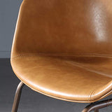 Amrai Chaises de Salle à Manger Chaises d'appoint de café industrielles en Cuir pour Le Cuir Chaises de Club avec accoudoirs en métal - Style rétro, Taille: 46x50x80cm, Noir/Marron