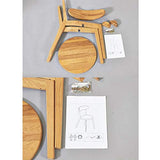 NAN liang Chaise de salle à manger en chêne de style moderne avec chaise amovible avec sièges solides au dossier, 250 lb Soutien