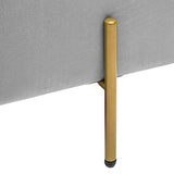 Banc Coffre EDI Gris Galet en Velours - Atmosphera créateur d'intérieur