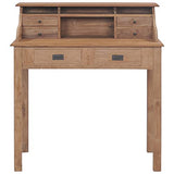 vidaXL Bureau Table d'Ordinateur Informatique Table d'Etude Table d'Ecriture Table de Travail Maison Salle d'Etude Bois de Teck Massif