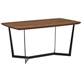 Marque Amazon - Rivet - Table de salle à manger au style industriel, largeur 160 cm, Noyer