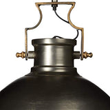 Relaxdays 10019222 Luminaire lampe à suspension style industriel HxlxP 145 x 40,5 x 40,5 cm abat-jour forme de cloche et chaîne en métal douille E27 40W plafonnier, gris argenté