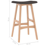 vidaXL 2X Tabourets de Bar Chaises de Comptoir Sièges de Comptoir Chaises de Bar Tabourets de Pub Sièges de Salle à Manger Cuisine Marron Tissu