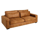 Tousmesmeubles Canapé 2 Places Camel - EROSO - L 187 x l 105 x H 89 - Neuf