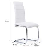 IDMarket - Lot de 4 chaises MIA Blanches pour Salle à Manger