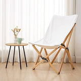 VVJYJF Chaise Pliante Extérieure,Toile Épaisse en Bois Massif Chaise Papillon Jardin Chaise de Camp de Plage Cadre en Aluminium et Tissu Oxford Léger Durable pour Camping Jardin