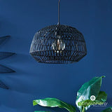 ATMOSPHERA CREATEUR D'INTERIEUR Suspension noire diamètre 38 cm hauteur 28 cm Rotin