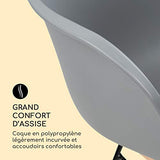 blumfeldt Skandi - 2 fauteuils à Bascule relaxants, Look rétro des années 70, Cadre en Fer, Siège en polypropylène résistant, Véritables Patins en chêne, Résistant aux intempéries, Gris