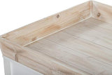 My Flair Tables Basses, MDF, placage, Blanc, Bois Vieilli, 55 x 100 cm