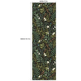 Bai You Mei Papier peint botanique noir et vert foncé pour chambre à coucher Boho Papier peint à décoller et à coller Motif plantes de la jungle