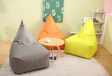 Quwei Triangle Dos paresseux Pouf Sac de fèves chaise Canapé confortable Canapé doux. cover of sofa gris