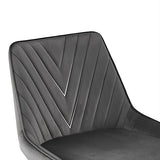 TUKAILAi Lot de 2 tabourets de bar en velours avec siège et dossier rembourrés - Chaises de comptoir de cuisine, tabourets de bar avec pieds et repose-pieds en métal noir pour salle à manger, bar,