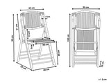 Beliani - Lot de 4 Chaises Pliantes - Trentor - en Bambou et Rotin, Marron