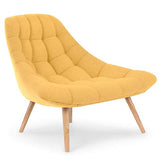 Lot de 2 fauteuils Danios Tissu Jaune