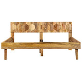 Tidyard Cadre de Lit 160 x 200 cm | Cadre de Lit 2 Personnes | Cadre de Lit Bois de Manguier Massif 160 x 200 cm
