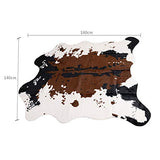 Tapis en fausse fourrure de mouton - Tapis moelleux en fausse fourrure - Housse de chaise - Pour chambre à coucher ou canapé, Fourrure synthétique, Cow-brown, 140x160cm