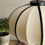 NAMFMSC E27 Source de lumière Simple tête Ronde Simple Suspension Japonaise rétro Classique Lanterne Tissu Lustre Abat-Jour Plafond Suspension Suspension Lampe Restaurant Bar éclairage luminaires